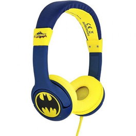 OTL Auriculares Infantiles Batman Bat Signal Azules y Amarillos